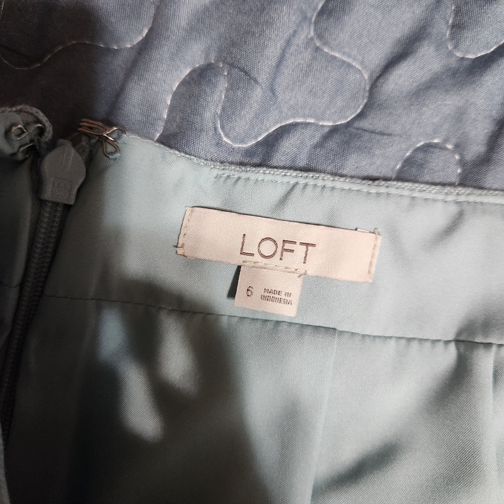 Womens Elegant Light Ice Blue Button Skirt - Picture 6 of 12